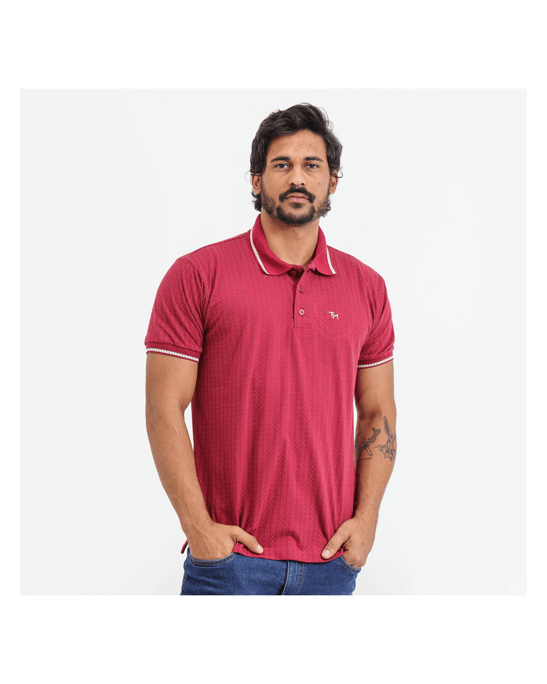 Camisa Polo Masculina Vermelha - Techmalhas