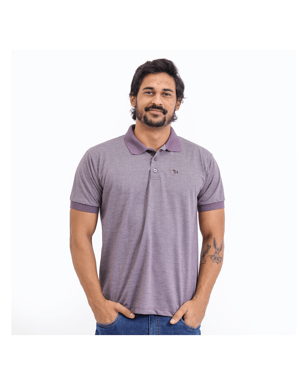 Camisa Polo Masculina Lavanda - Techmalhas