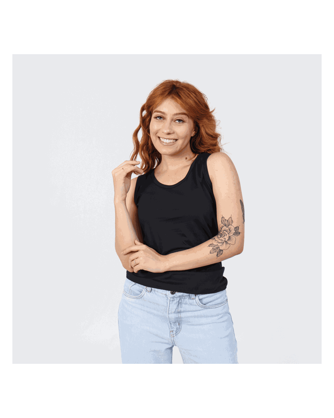 Regata Feminina Básica Preta - Techmalhas