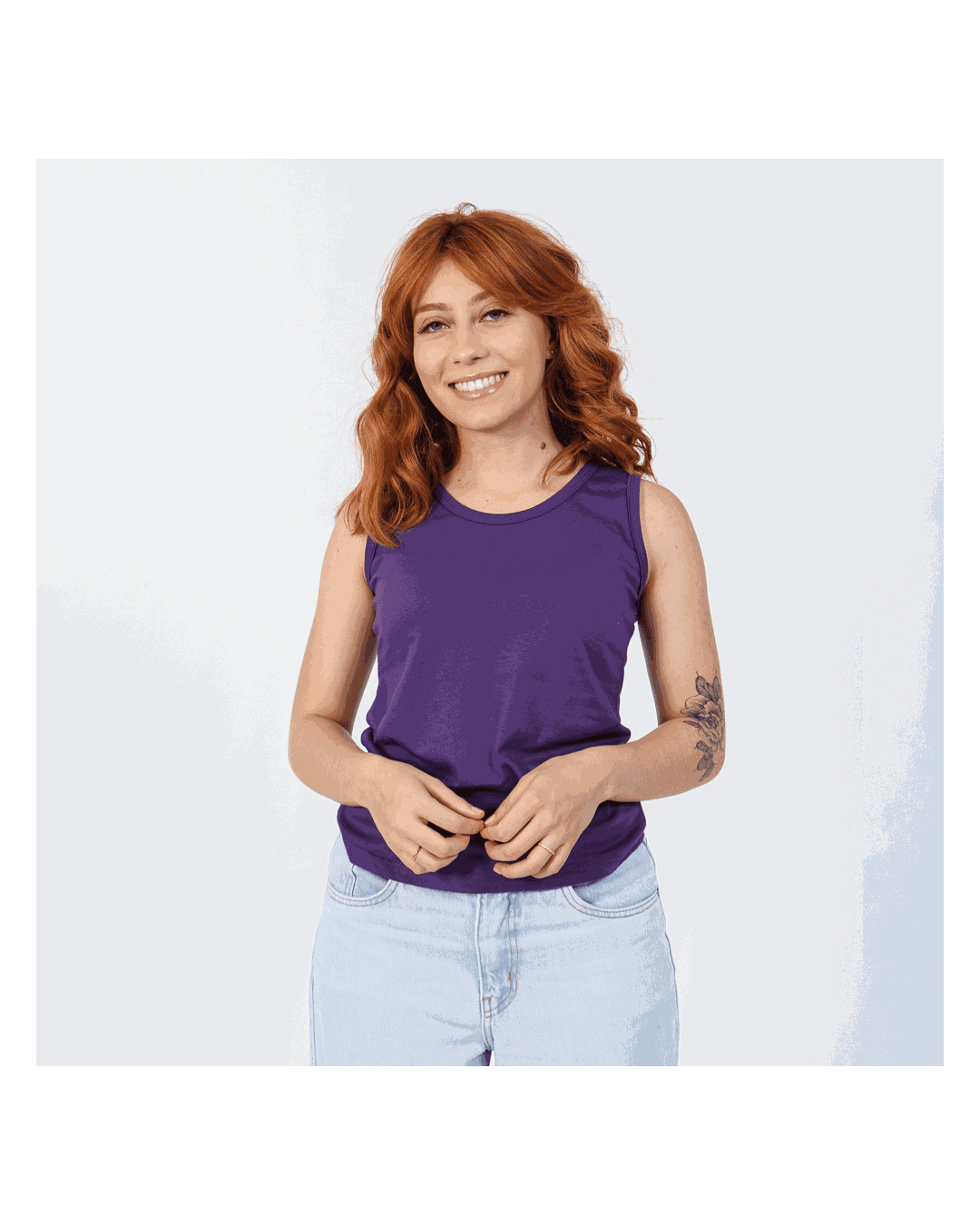 Regata Feminina Básica Roxa - Techmalhas