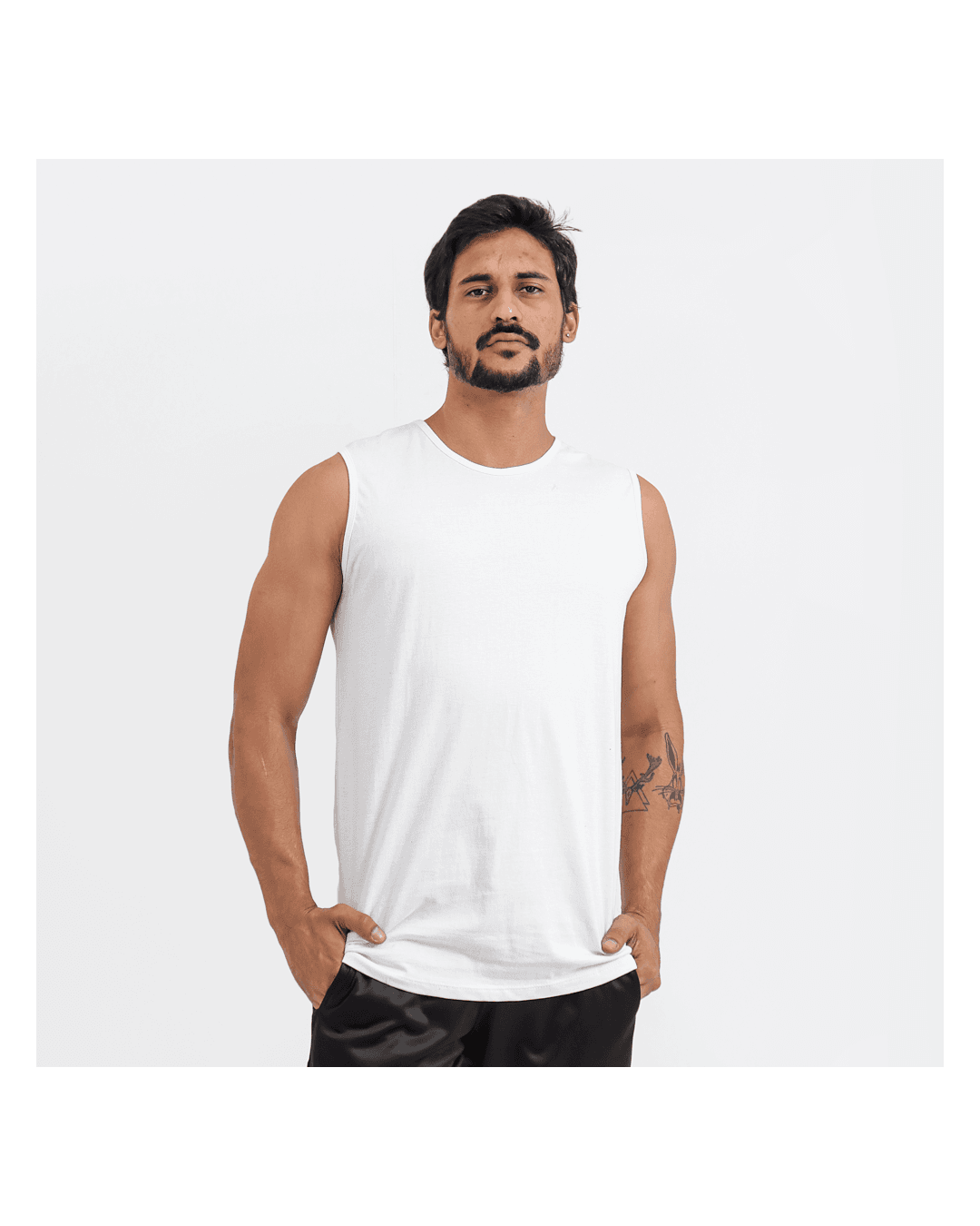 Camiseta Regata Masculina - Branco - Techmalhas