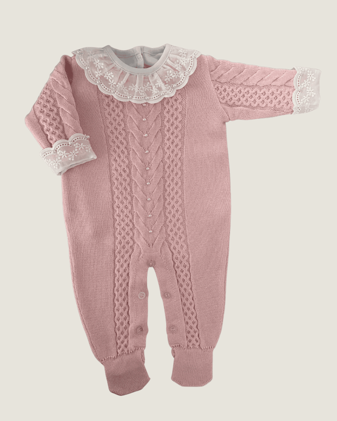 Macacão Mônaco Rosa Bebê