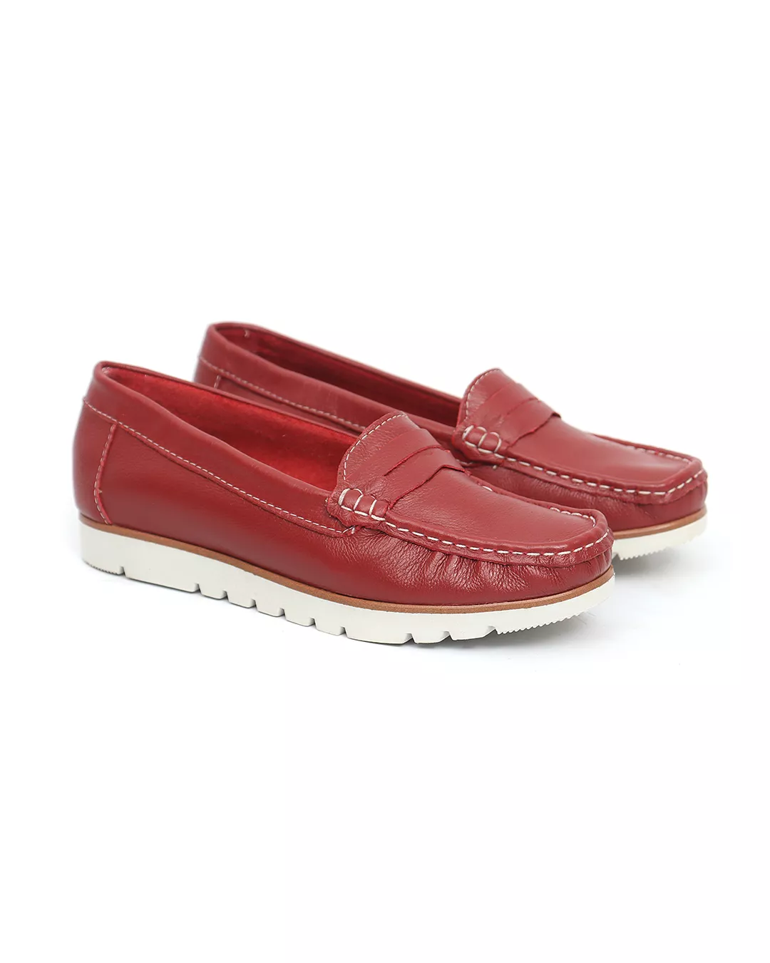 Mocassim Feminino Tratorado Vermelho Malta - Malta Shoes
