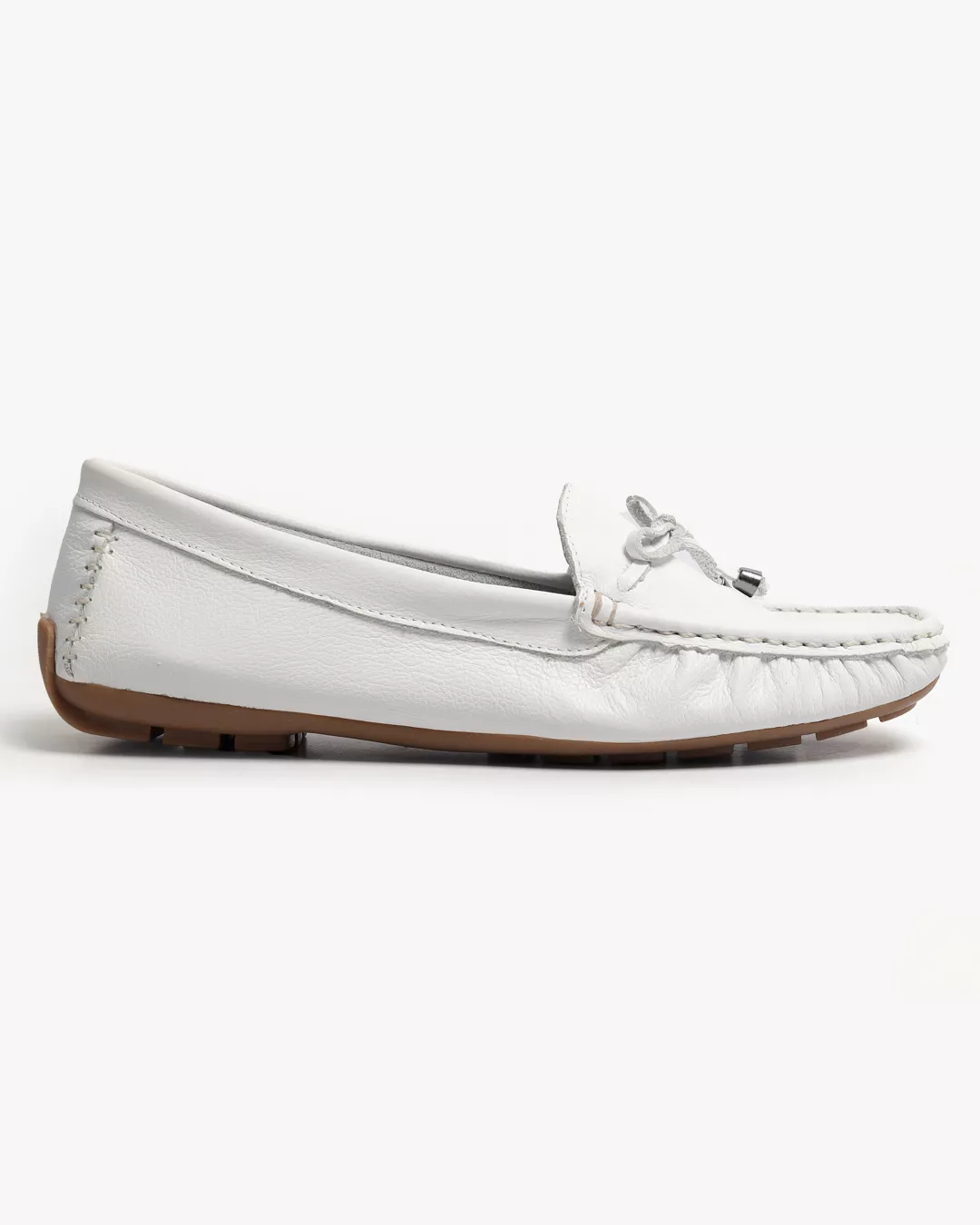 Sapato Feminino Mocassim Clássico Em Couro Br... - Malta Shoes