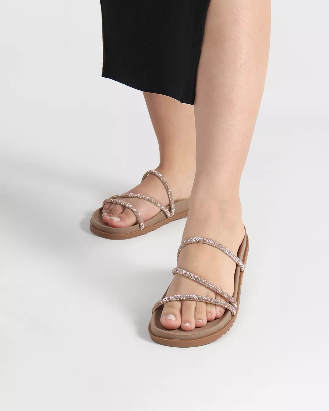 Sandália Papete Feminina Dourada - Malta Shoes