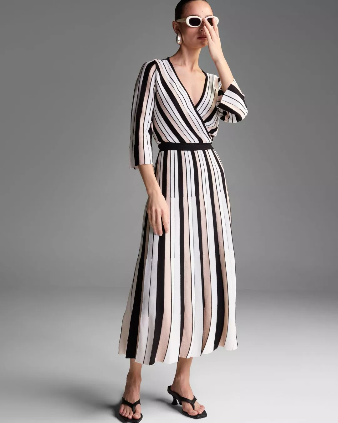 Vestido Midi Diane Listras - Maria Pavan