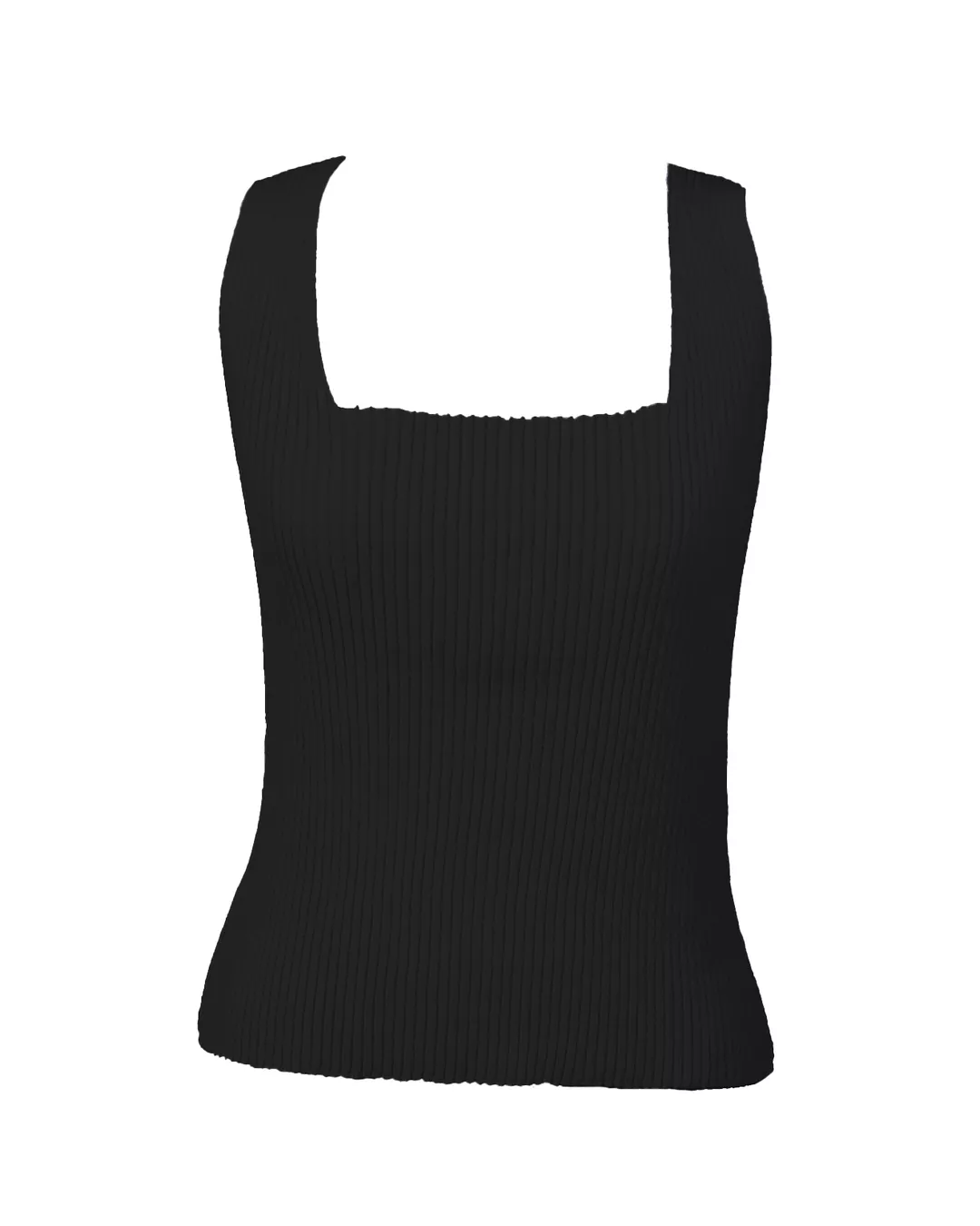 Blusa Basic Soul Decote Quadrado Preto - Maria Pavan