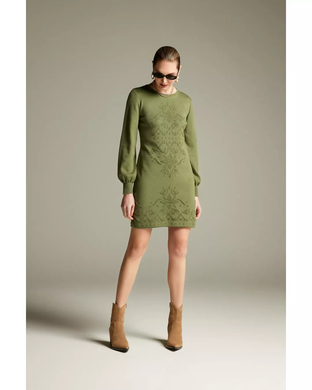 Vestido Monarquia Verde Militar - Maria Pavan