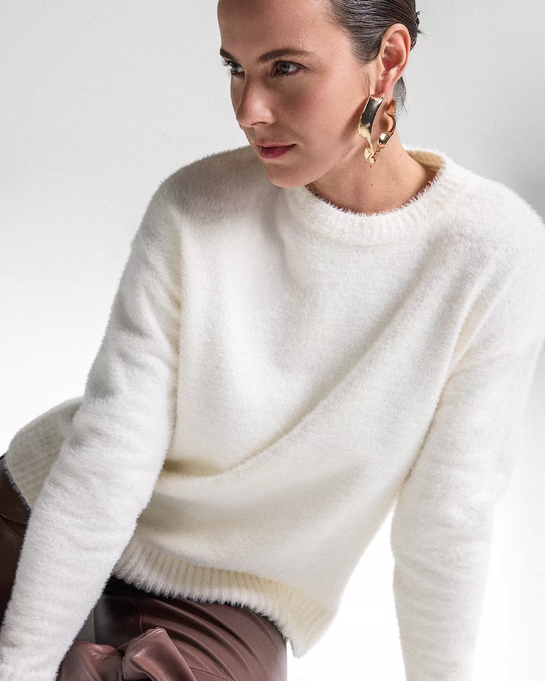 Pull Glamour Sophia Off White - Maria Pavan