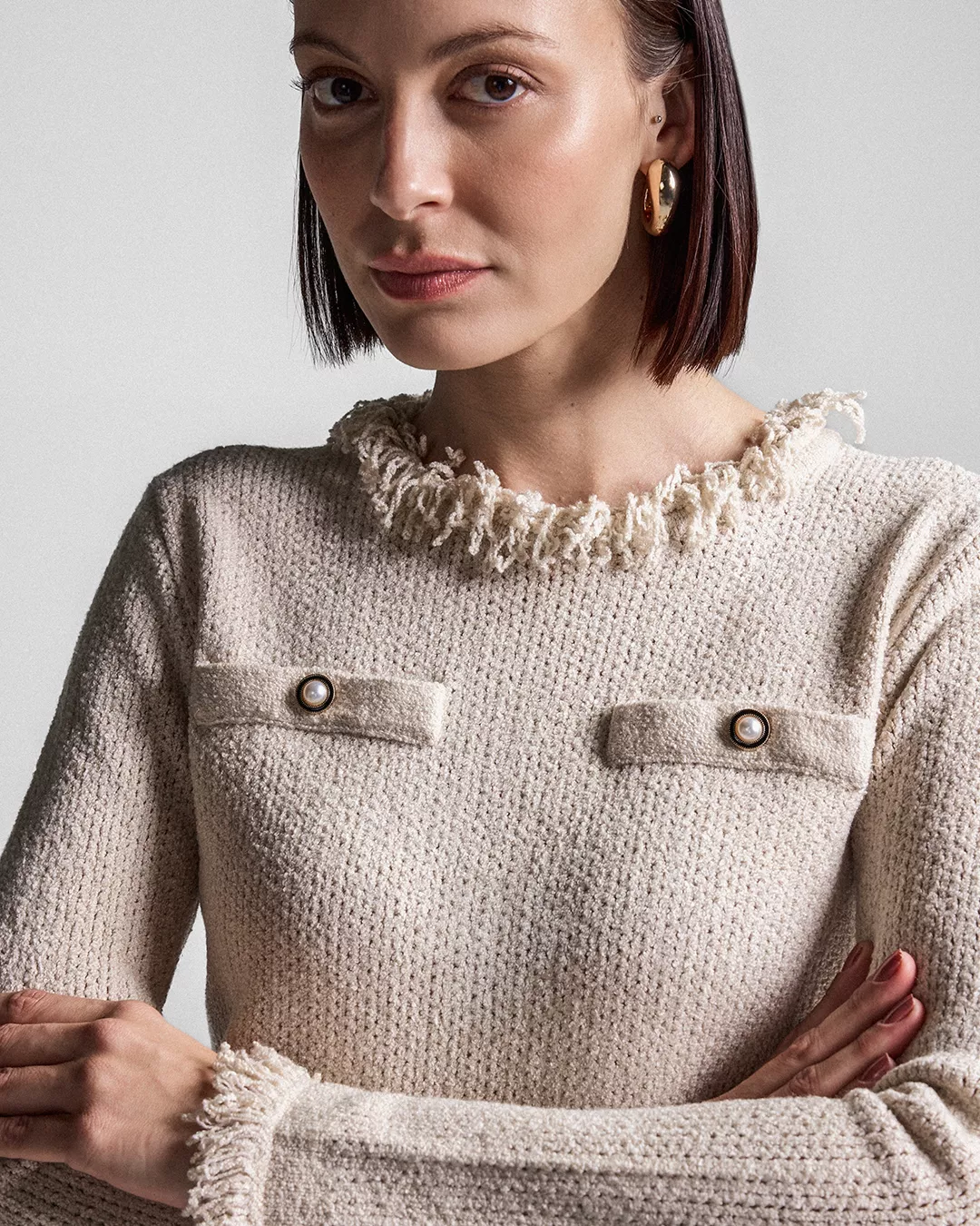 Blusa Loren Bege - Maria Pavan