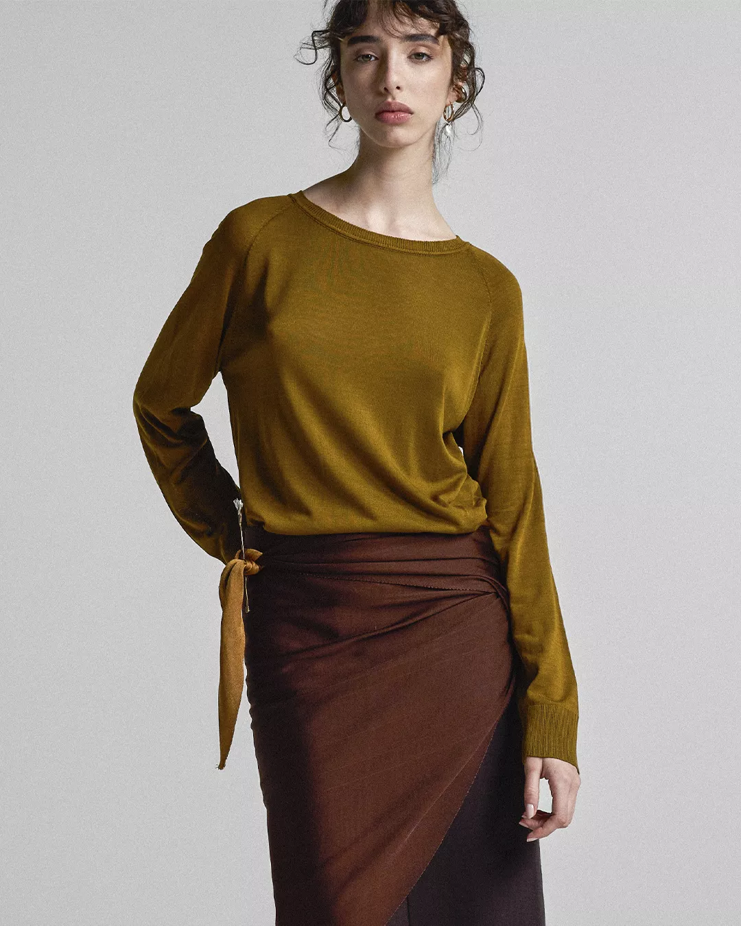 Blusa Ampla Touch Verde Oliva - Maria Pavan