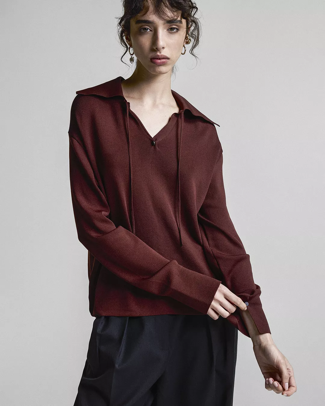 Blusa Gola Polo Tender Marrom - Maria Pavan