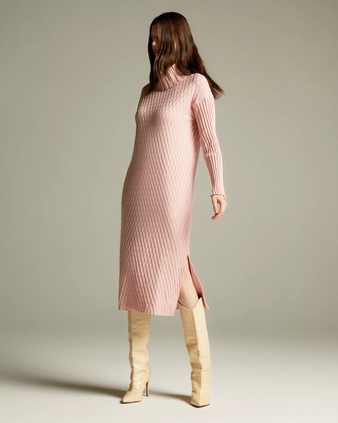 Vestido Damier Rosa Claro - Maria Pavan