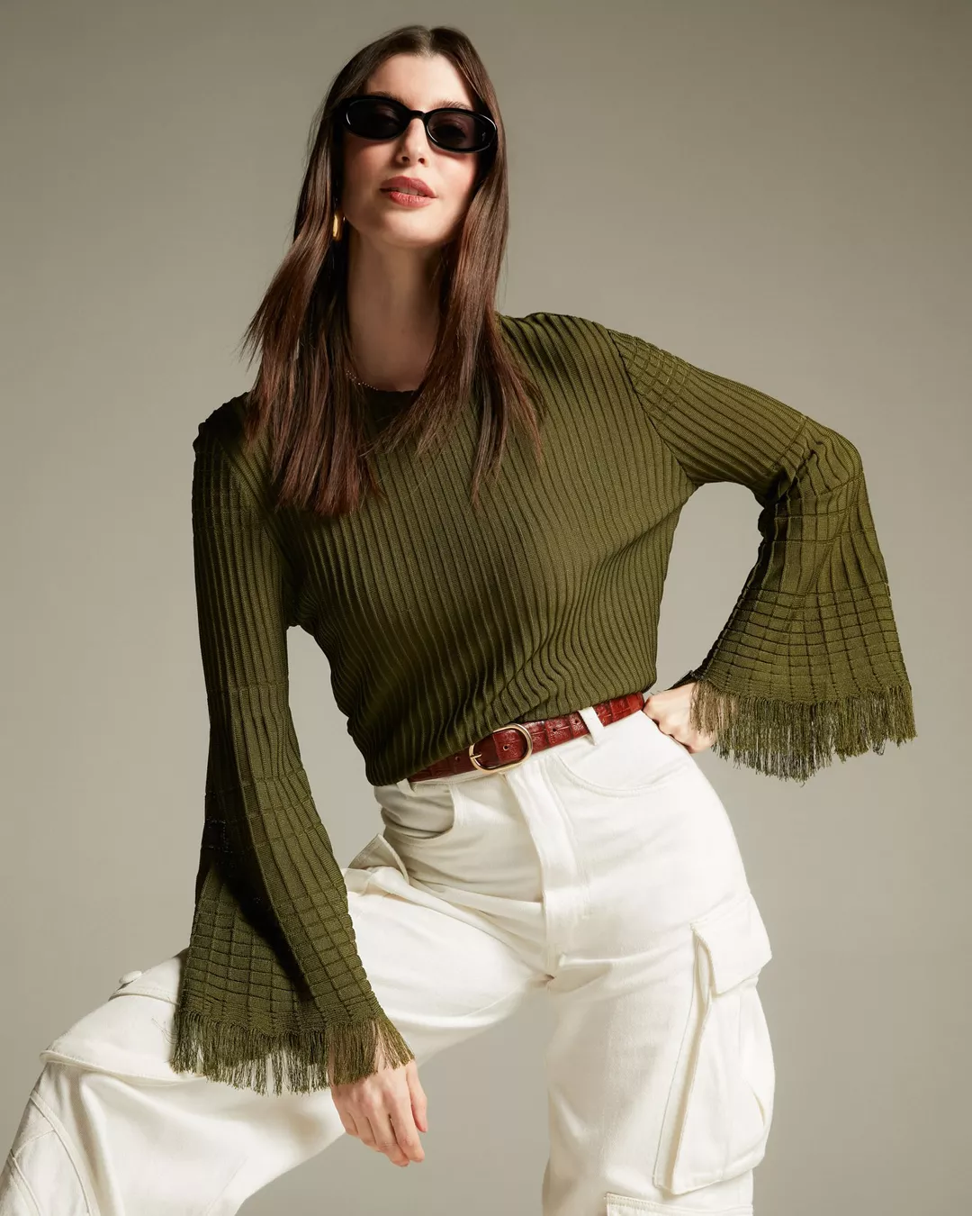Blusa Odense Verde Militar- - Maria Pavan