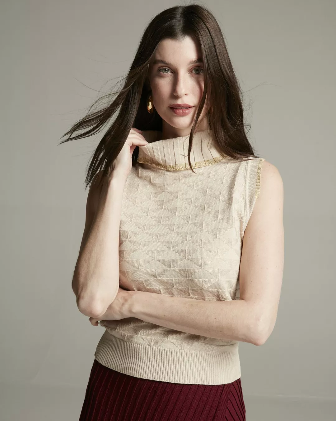 Blusa Bergen Nude- - Maria Pavan