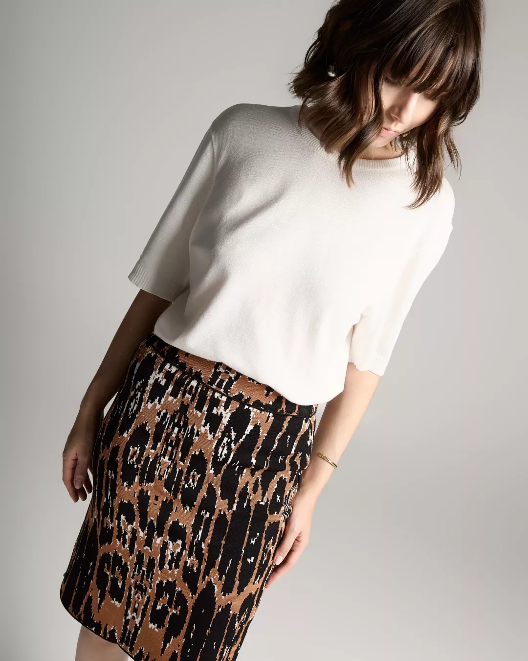 Saia Panter Animal Print Jacquard - Maria Pavan