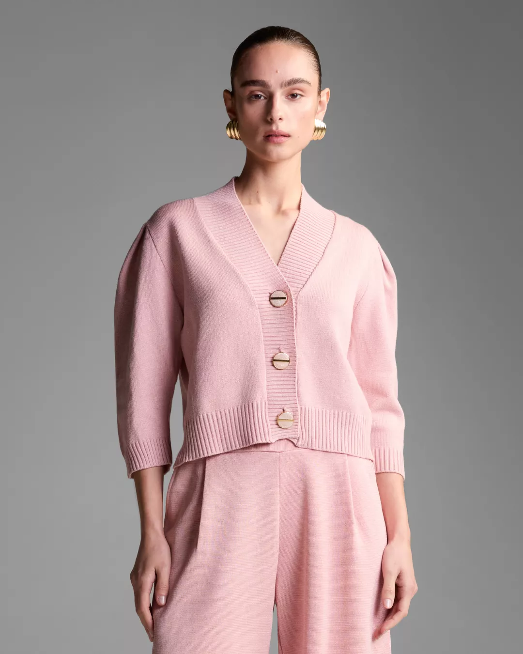 Cardigan Rosa Rosa claro - Maria Pavan