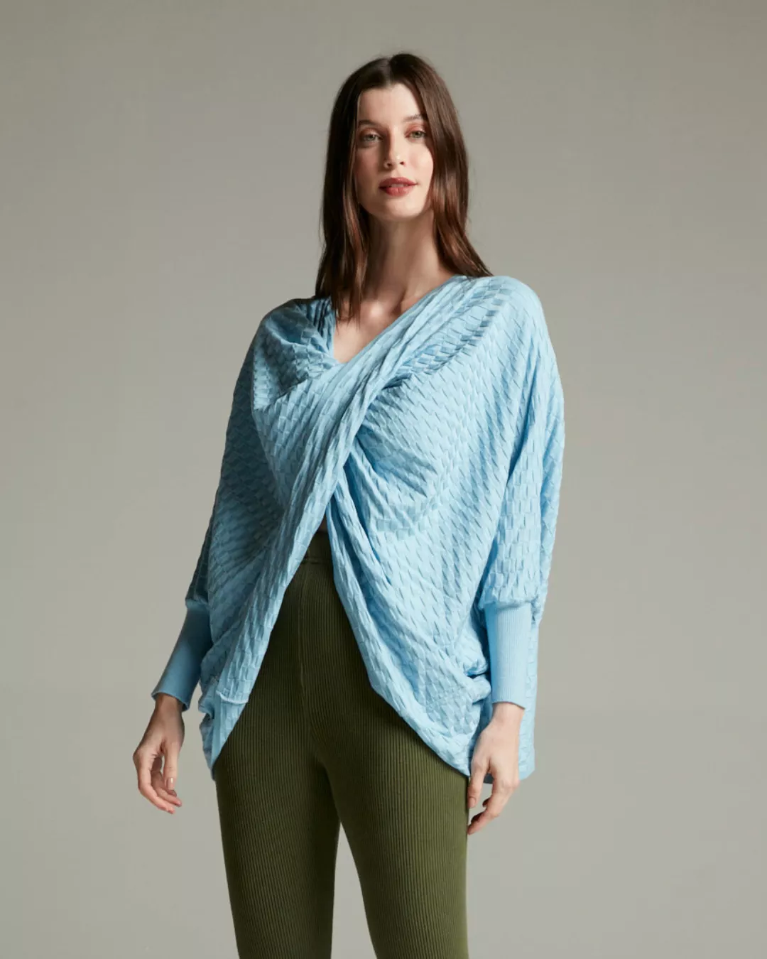 Blusa Damier Azul Claro - Maria Pavan