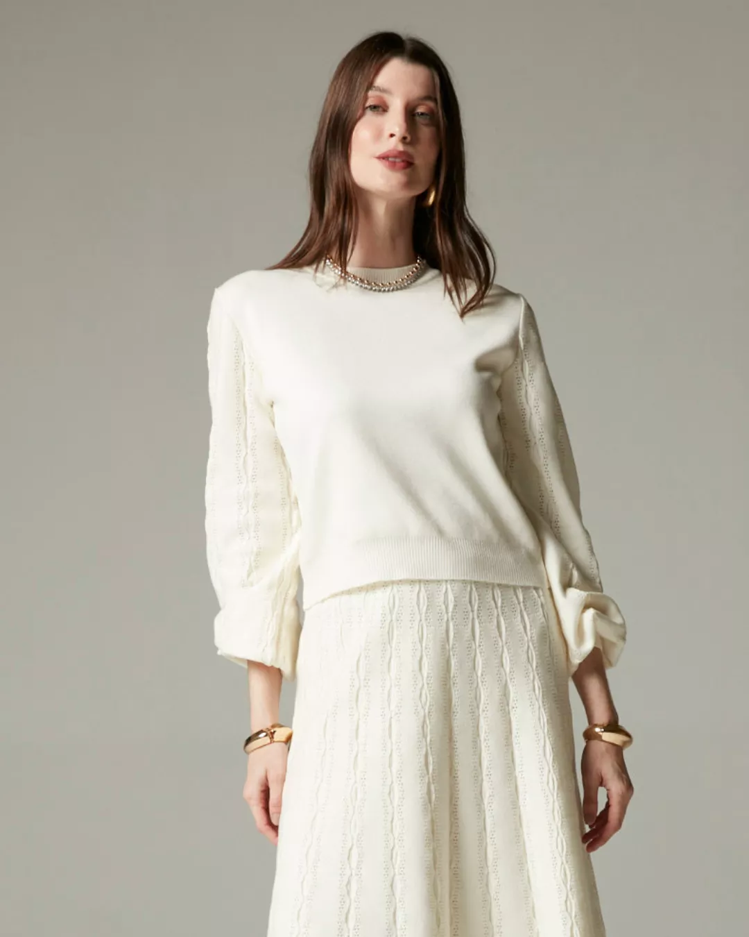 Blusa Stavanger Off White- - Maria Pavan