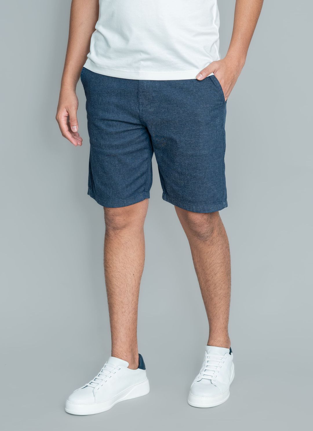 Bermuda Sarja Stefano Azul Mar... - Stefano Store