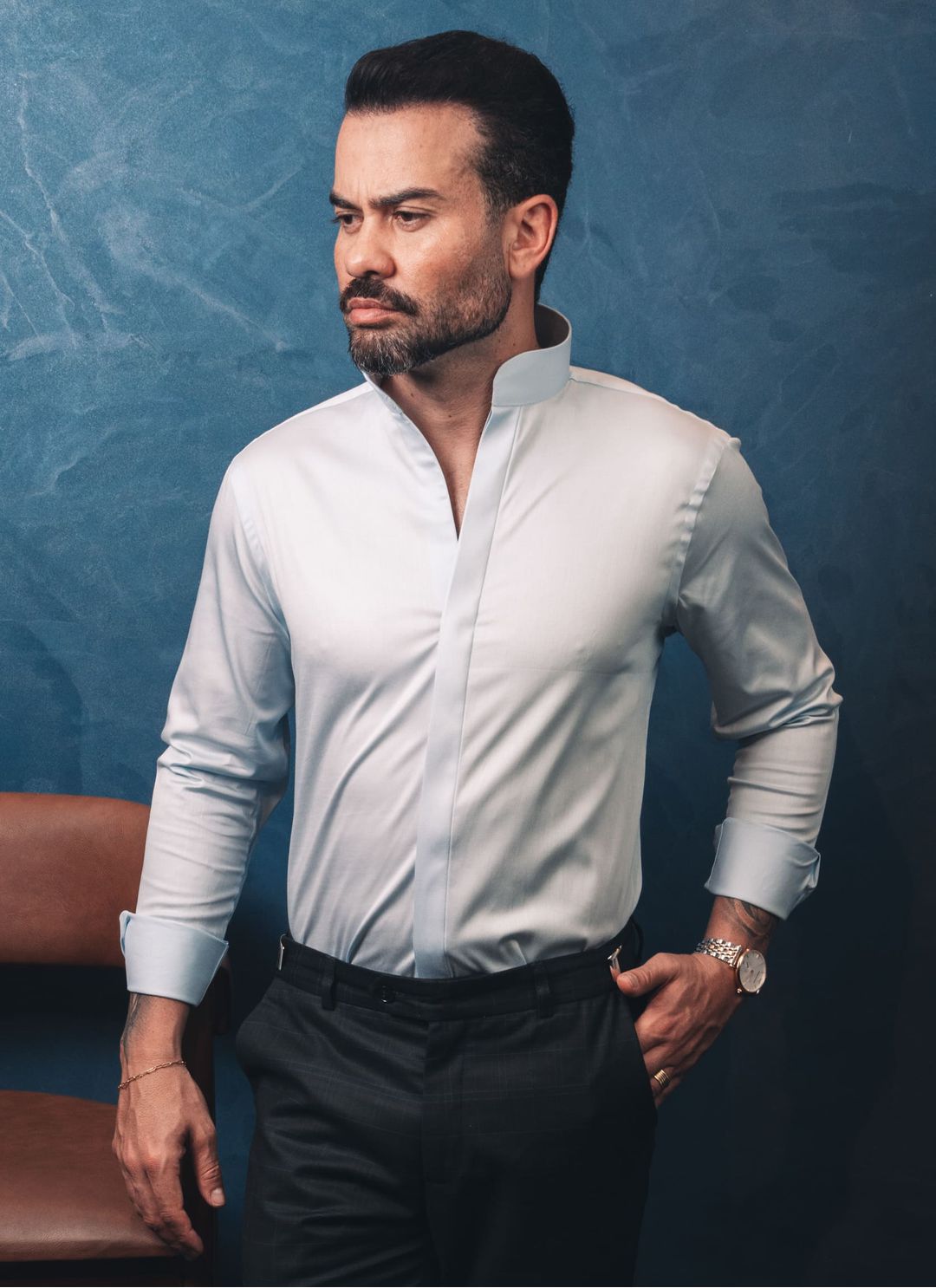 Camisa Stefano Gola Mao Branca - Stefano Store