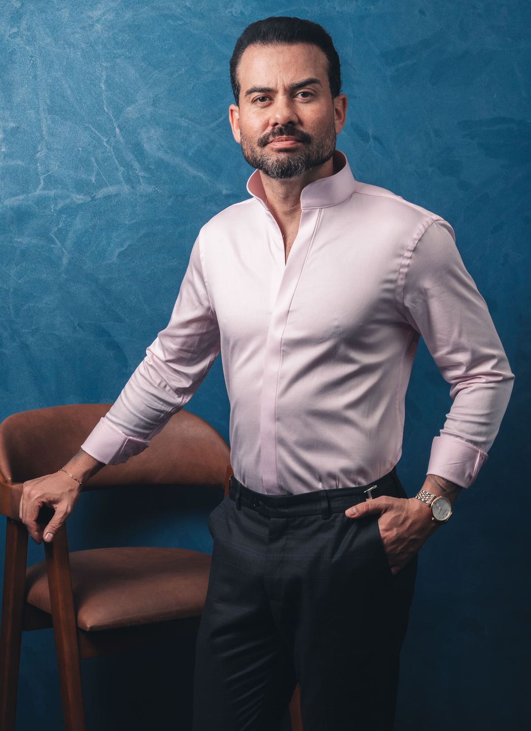 Camisa Stefano Gola Mao Rosa - Stefano Store