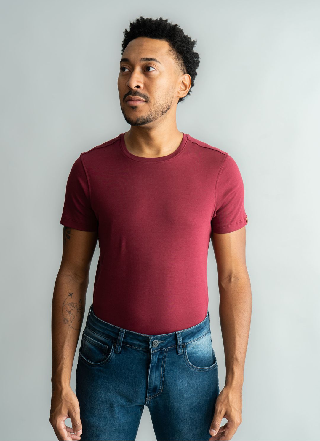 T-Shirt Pima Duplo Vinho Stefa... - Stefano Store