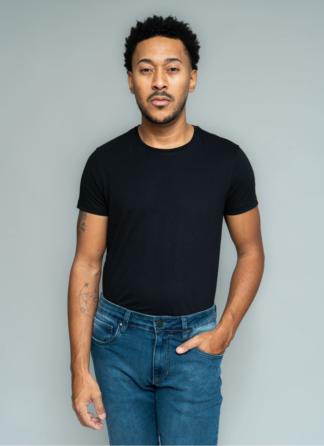 T-Shirt Algodão Preta Stefano - Stefano Store