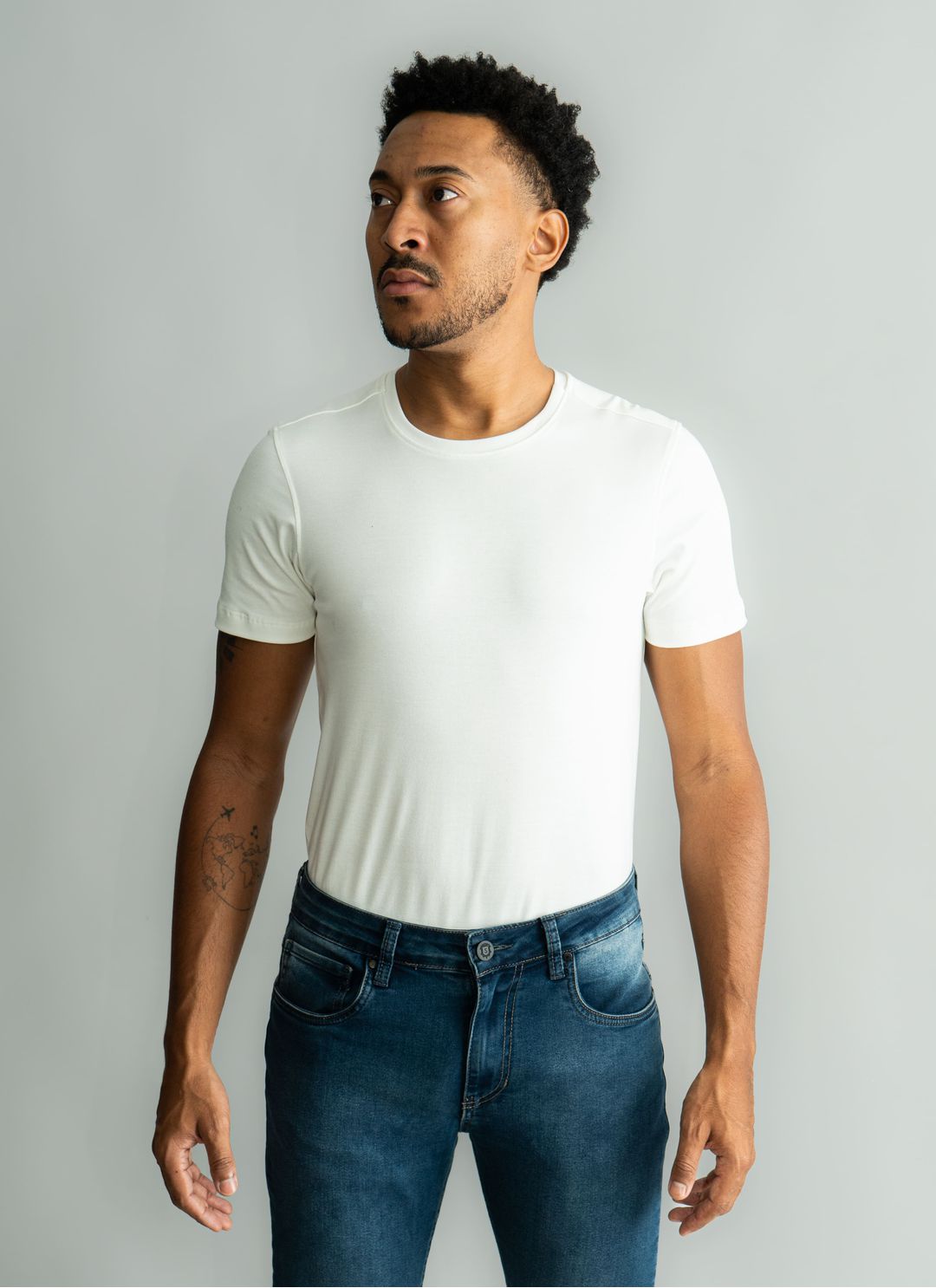 T-Shirt Pima Duplo Off-White S... - Stefano Store