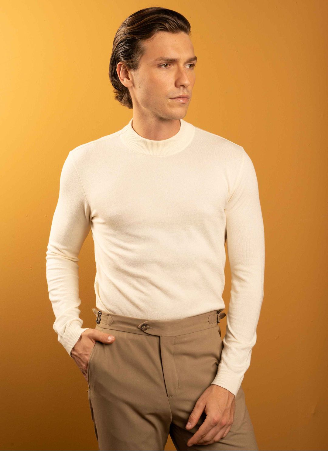 Suéter Gola Alta Stefano Off-W... - Stefano Store