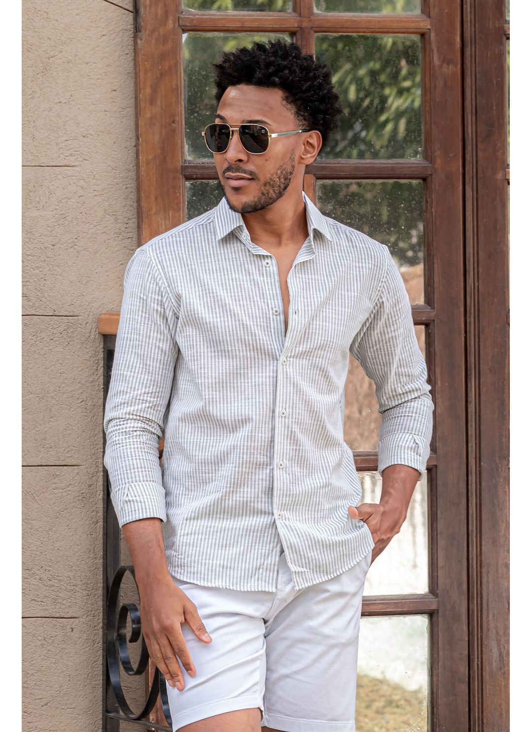 Camisa Stefano Cambraia Branca... - Stefano Store