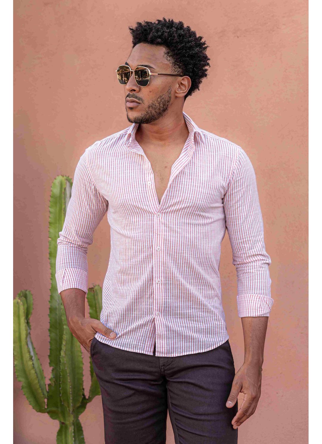 Camisa Stefano Cambraia Listra... - Stefano Store