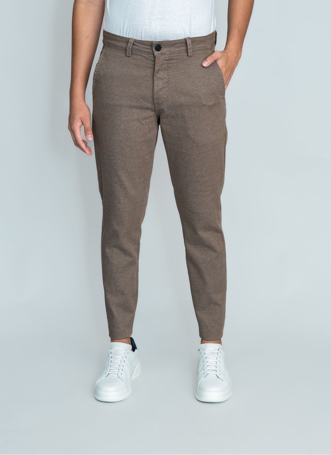 Calça Sarja Stefano Marrom Caq... - Stefano Store