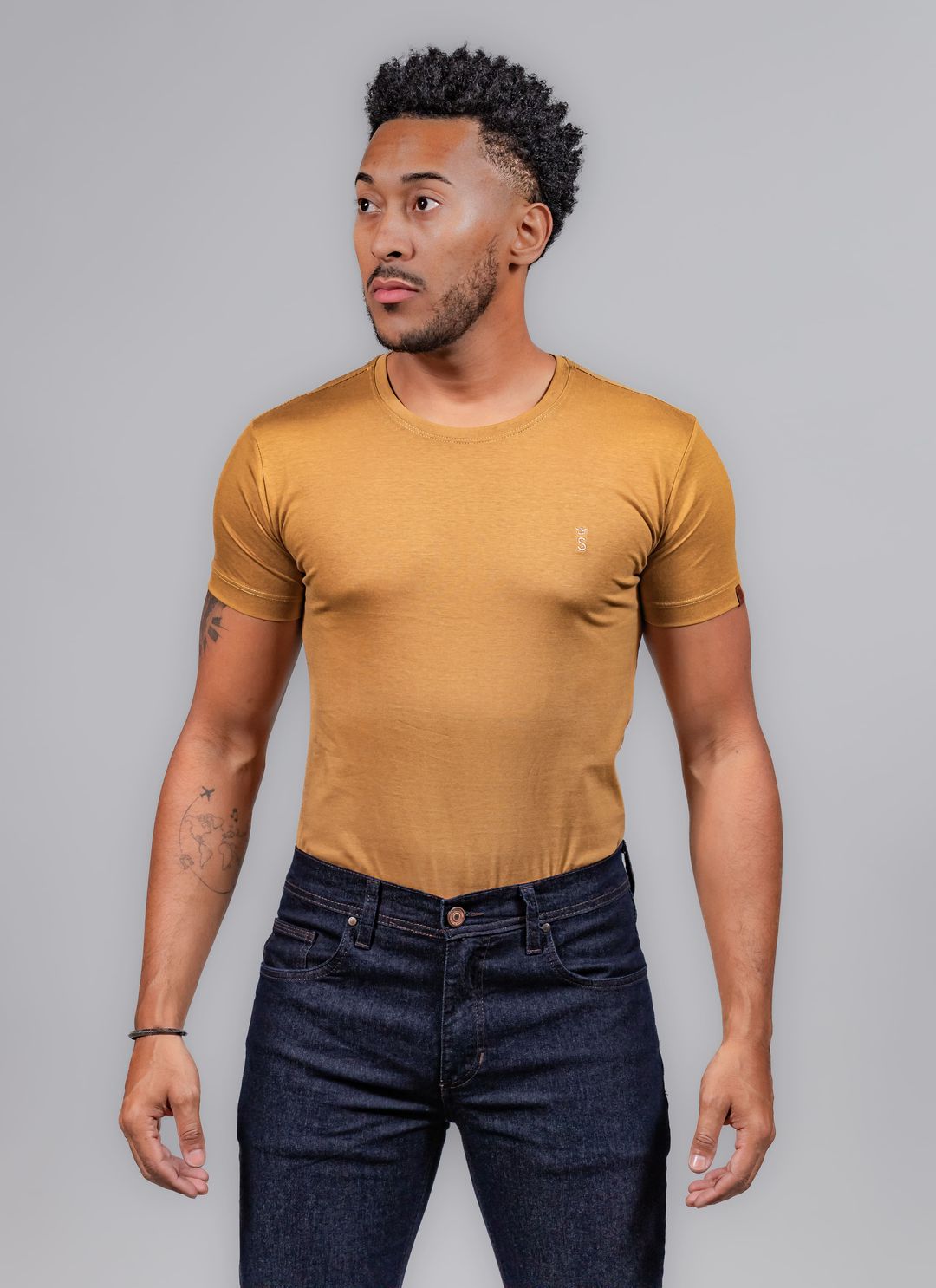 T-Shirt Pima Stefano Mostarda - Stefano Store