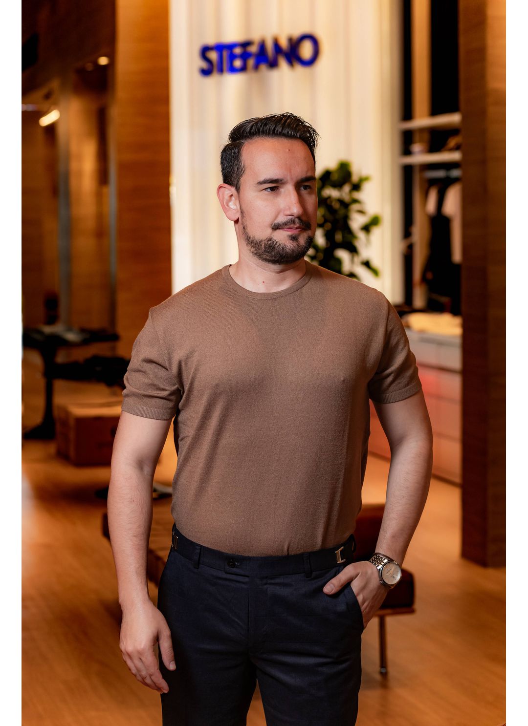 Tricot Shirt Marrom - Stefano Store