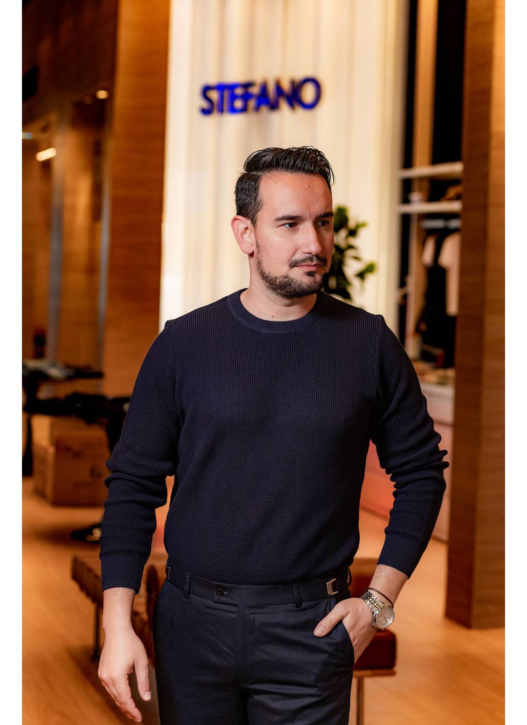 Tricot Clássico Stefano Preto - Stefano Store