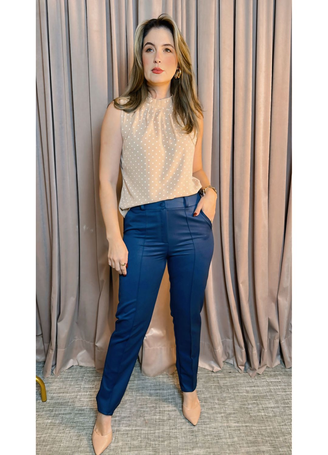 Calça Feminina Alfaiataria Flare - ... - D'Menina