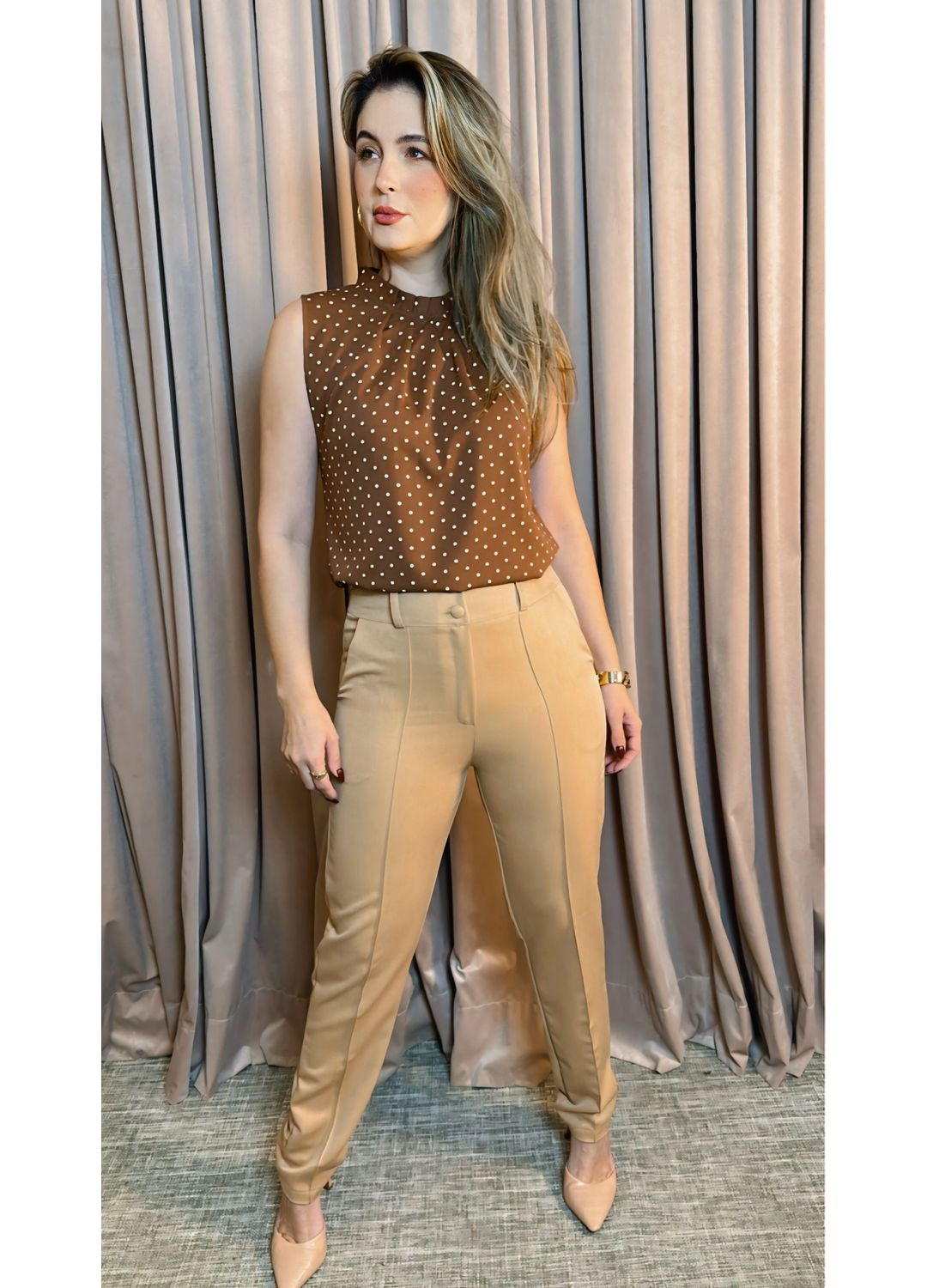 Calça Feminina Alfaiataria Flare - ... - D'Menina