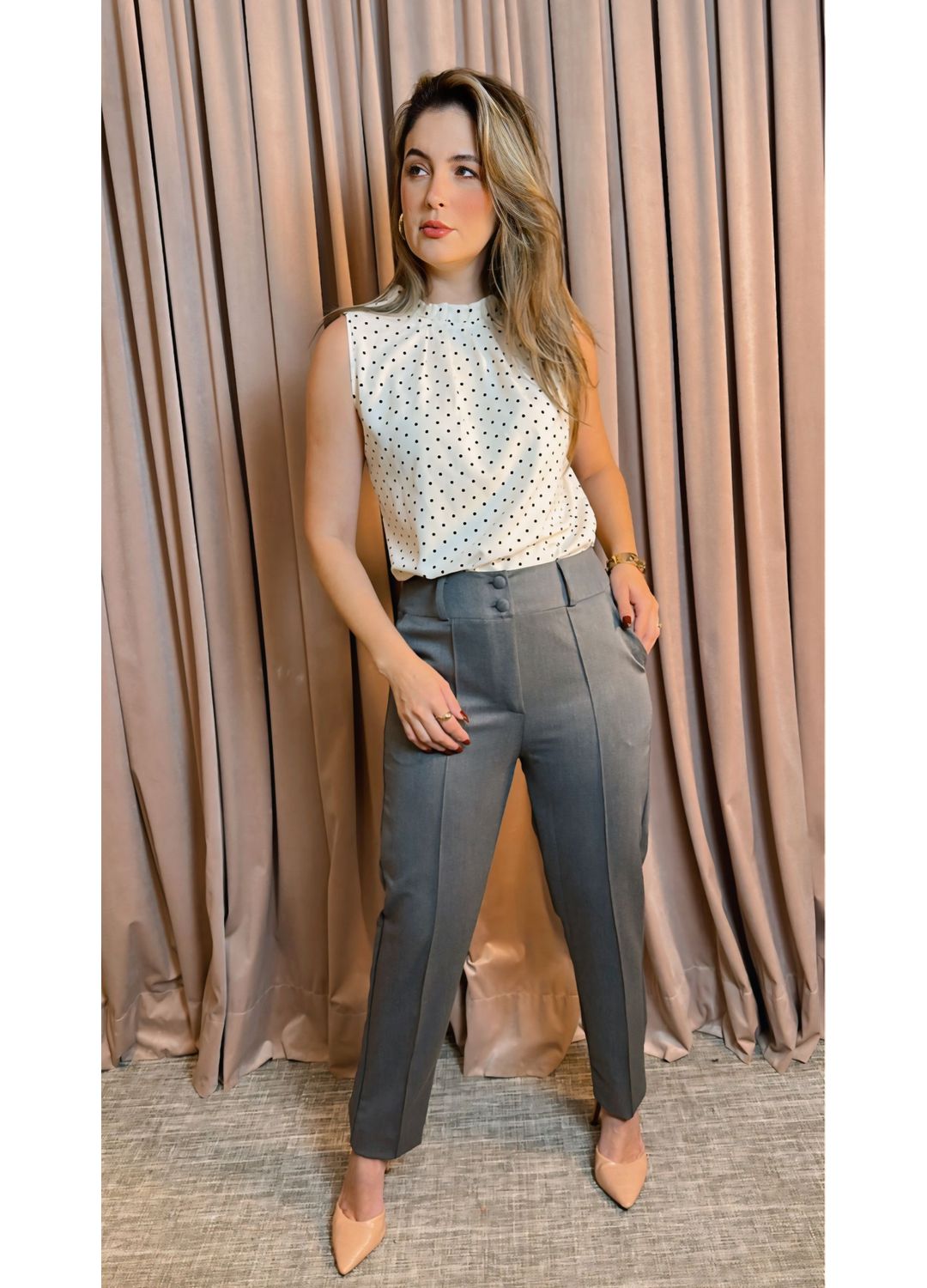 Calça Feminina Alfaiataria Flare - ... - D'Menina