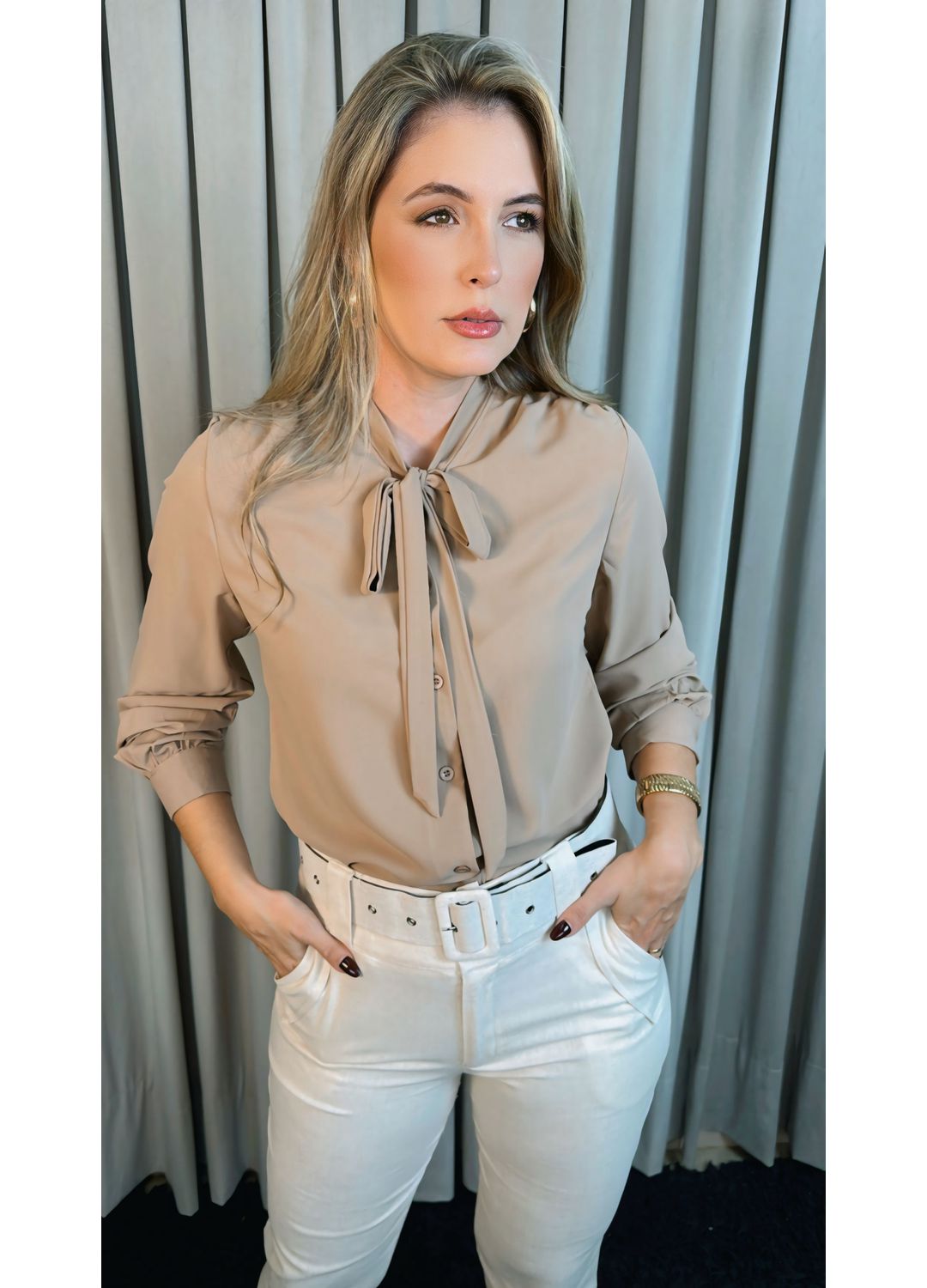 Camisa Feminina Manga Longa - Cod: ... - D'Menina