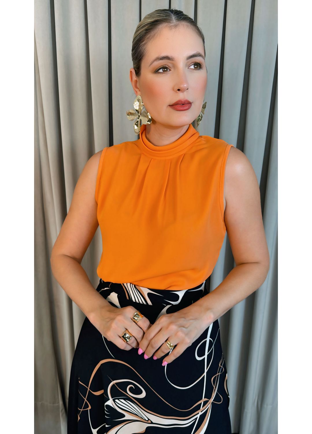 Regata Feminina Em Crepe De Seda - ... - D'Menina