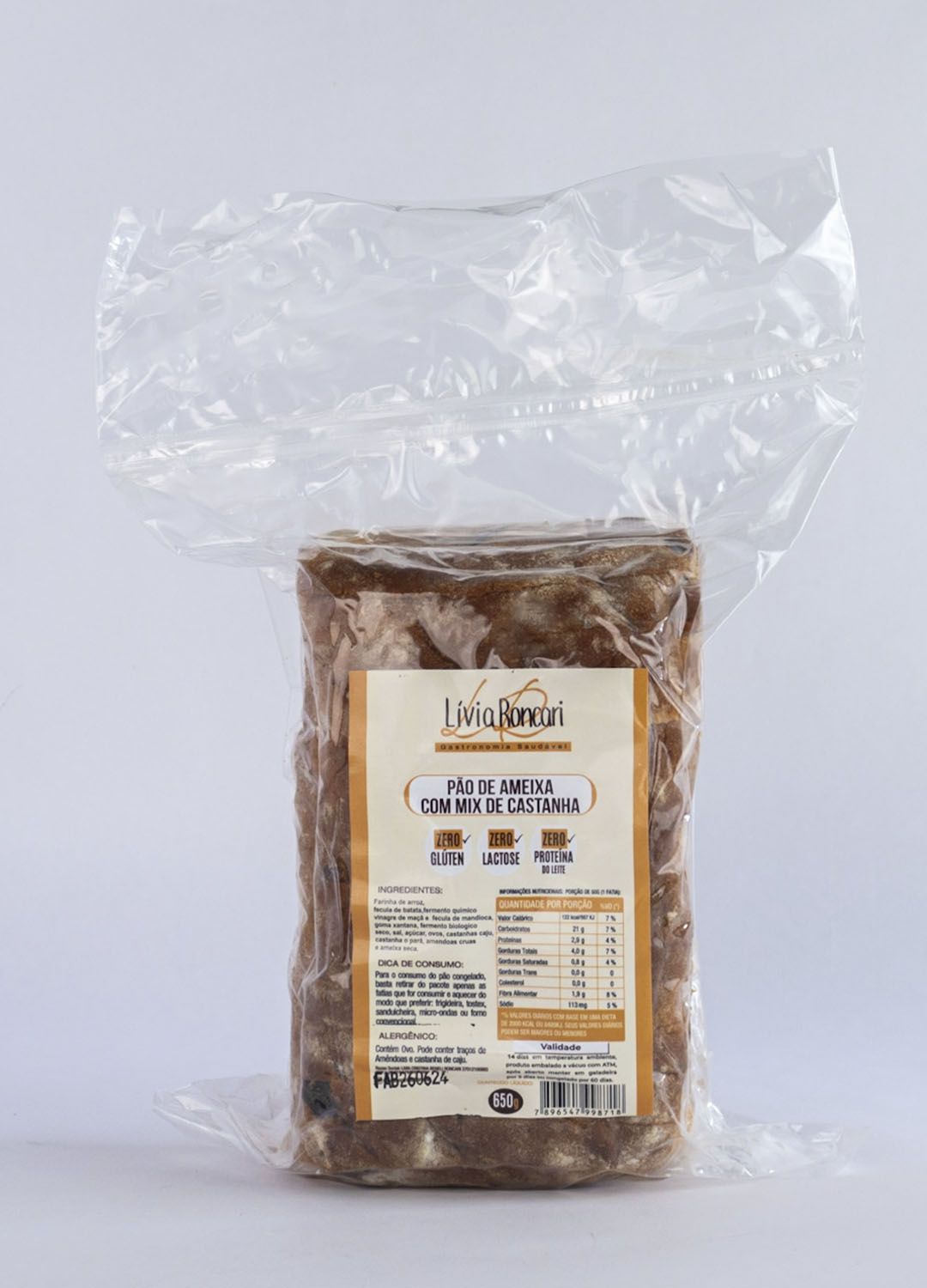 Pão de Ameixa com Mix de Castanhas Zero Glúten/Zer... - Lívia Roncari Gastronomia Saudável