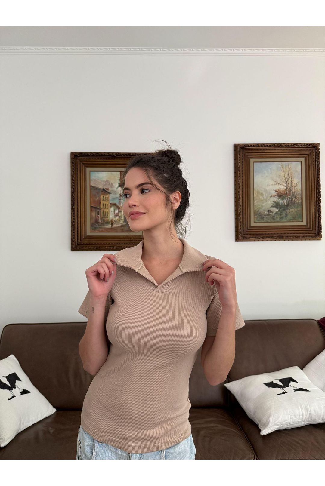 BLUSA POLO KATY NUDE - Milla