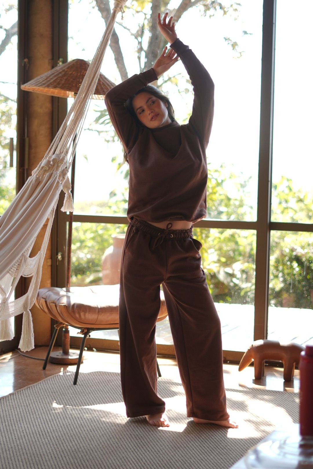 BLUSA MOLETOM THASSIA CHOCOLATE - Milla