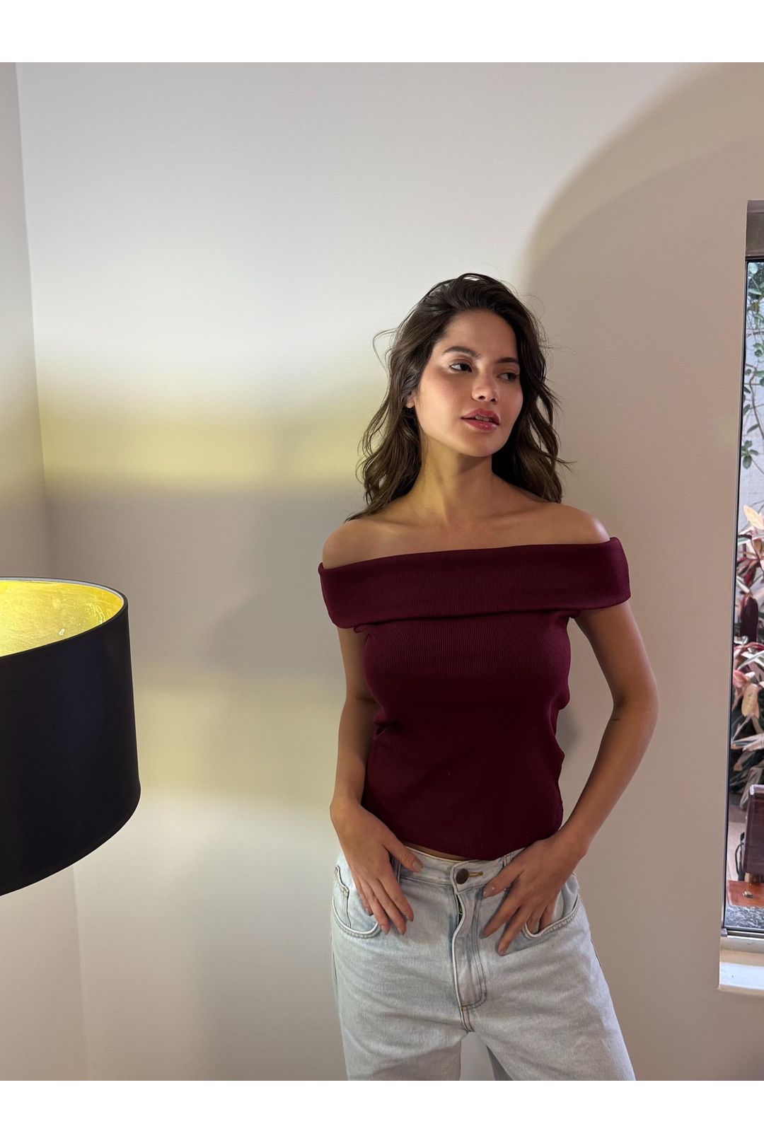 BLUSA OMBRO A OMBRO MAFE CHERRY - Milla