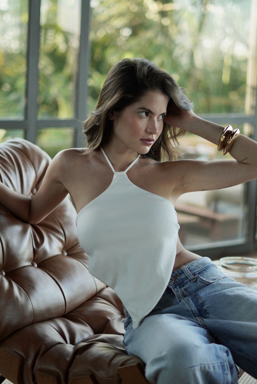 BLUSA MAYA FRENTE ÚNICA BAUNILHA - Milla