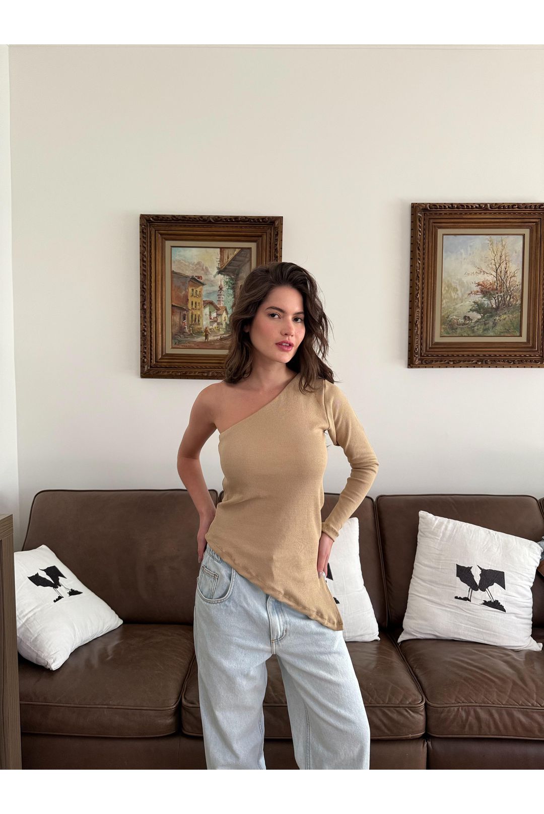BLUSA OMBRO SÓ SASHA NUDE - Milla