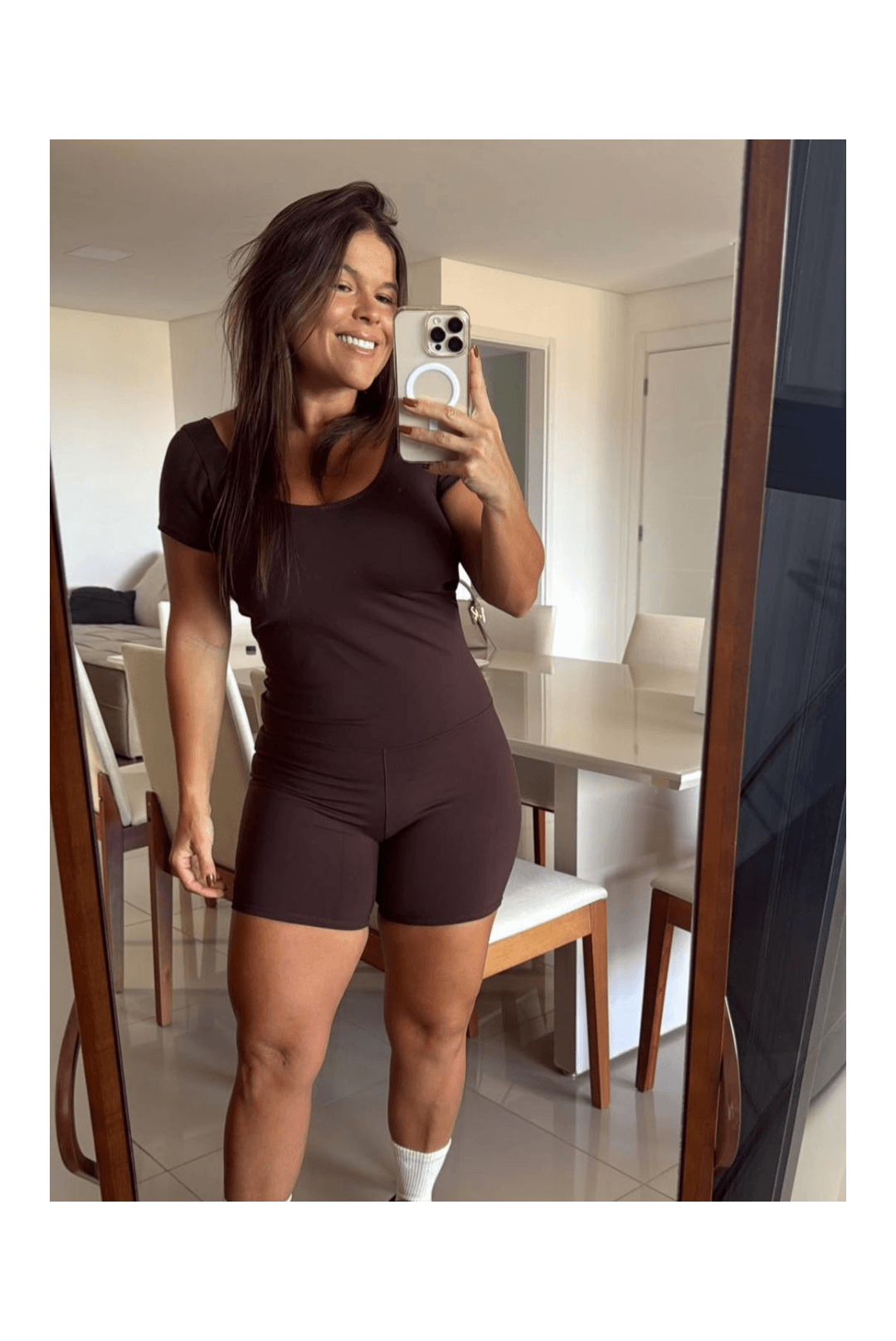 Macaquinho fitness Mya Cinza-Claro - Milla