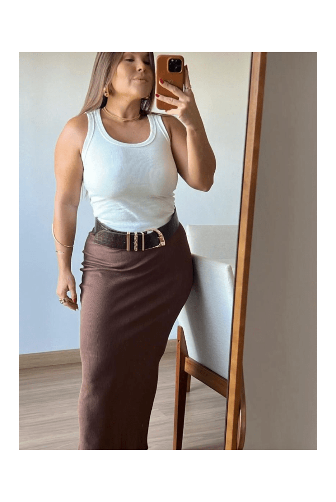 Saia Adrielly Marrom - Milla