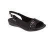 Slingback Jasmim Rasteira - Preto 